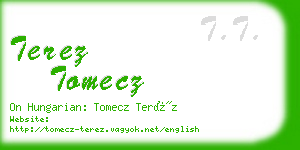 terez tomecz business card